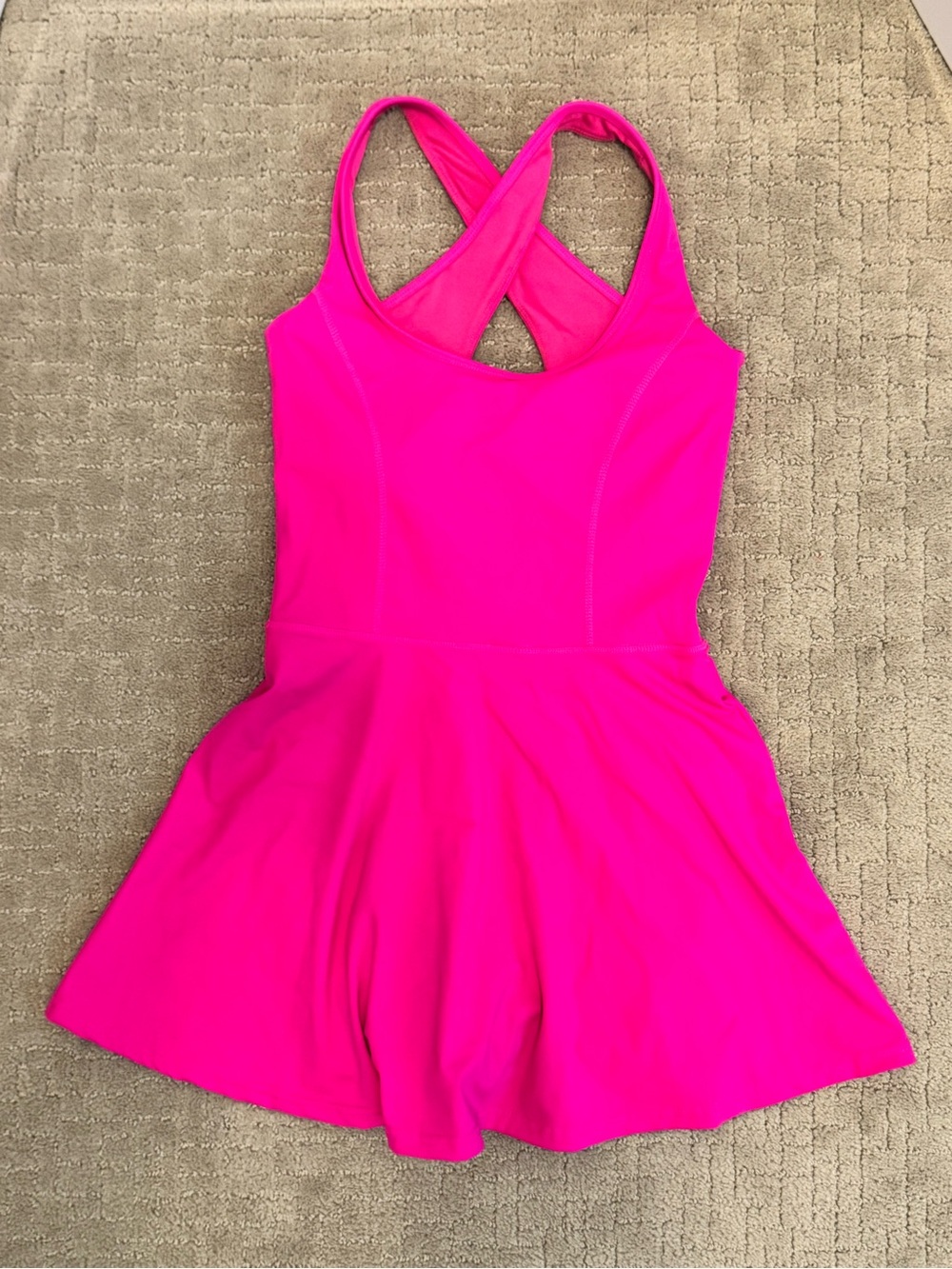 Gianni Bini Junior’s Size Small -Hot Pink Cross-Back Athletic Tennis Dress